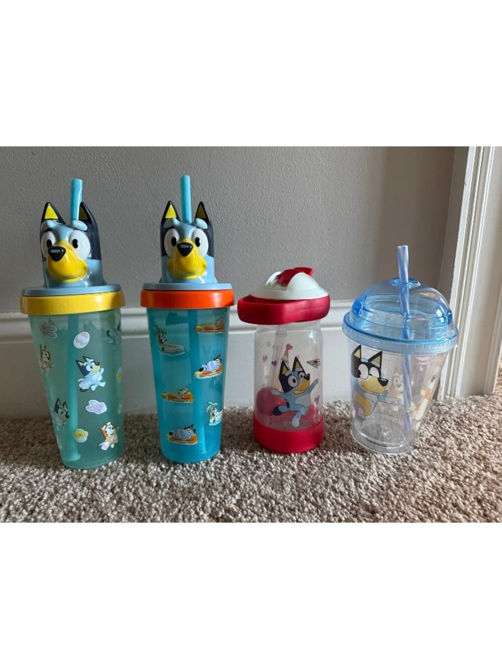 4 misc bluey toddler cups